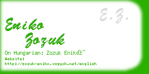 eniko zozuk business card